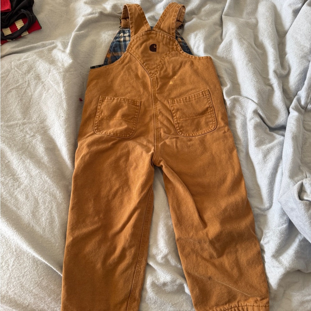 Carhartt Toddler Flannel Lined Overalls - Picture 3 of 4